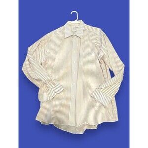 Vintage Sears Roebuck Co 90s Y2K Striped Button Down Shirt Men's Size 17 34/35